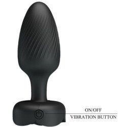 PRETTY LOVE - Tapón anal OSBORN con luz LED, negro, 9,8 cm