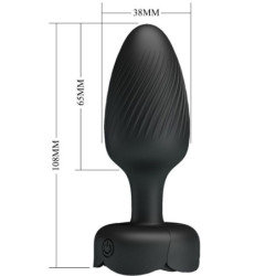 PRETTY LOVE - Tapón anal Varian con luz LED, negro, 10,8 cm
