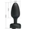 PRETTY LOVE - Tapón anal Varian con luz LED, negro, 10,8 cm