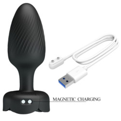 PRETTY LOVE - Tapón anal Varian con luz LED, negro, 10,8 cm