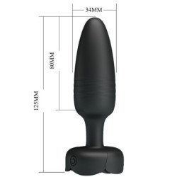 PRETTY LOVE - TAPÓN ANAL TARION CON LUZ LED NEGRO 12,5 CM