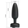 PRETTY LOVE - TAPÓN ANAL TARION CON LUZ LED NEGRO 12,5 CM