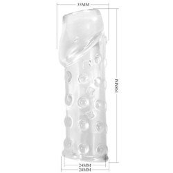 PRETTY LOVE - FUNDA TRANSPARENTE PARA EL PENE QUE AJUSTA Y VOLUMINIZA