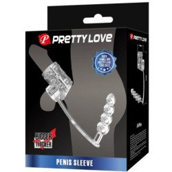PRETTY LOVE - FUNDA PARA PENE CON TAPÓN ANAL TRANSPARENTE