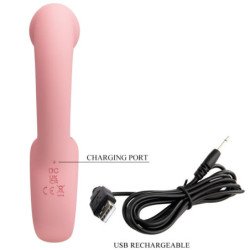 PRETTY LOVE - VIBRADOR DE PUNTO G ERYNNYES + ESTIMULADOR DE CLÍTORIS 10 VIBRACIONES ROSA