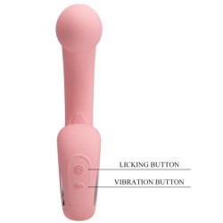 PRETTY LOVE - VIBRADOR DE PUNTO G ERYNNYES + ESTIMULADOR DE CLÍTORIS 10 VIBRACIONES ROSA