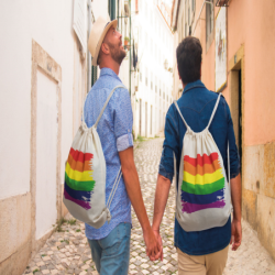 ORGULLO - MOCHILA DE ALGODÓN CON LA BANDERA LGBT