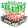 SECRETPLAY - EXPOSITOR PIRULETA PENE CARAMELO MENTA CON EFECTO FRIO (40 UNIDADES)