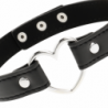 COQUETTE CHIC DESIRE - COLLAR DE CUERO VEGANO PARA MUJER CON FORMA DE CORAZÓN
