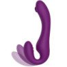 XOCOON - VIBRADOR SIN TIRANTES 2 EN 1 CON CONTROL REMOTO, COLOR MORADO