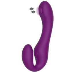 XOCOON - VIBRADOR SIN TIRANTES 2 EN 1 CON CONTROL REMOTO, COLOR MORADO