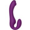 XOCOON - VIBRADOR SIN TIRANTES 2 EN 1 CON CONTROL REMOTO, COLOR MORADO