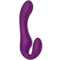 XOCOON - VIBRADOR SIN TIRANTES 2 EN 1 CON CONTROL REMOTO, COLOR MORADO