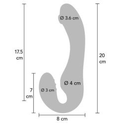 XOCOON - VIBRADOR SIN TIRANTES 2 EN 1 CON CONTROL REMOTO, COLOR MORADO