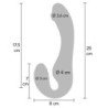 XOCOON - VIBRADOR SIN TIRANTES 2 EN 1 CON CONTROL REMOTO, COLOR MORADO