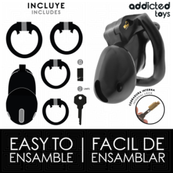 ADDICTED TOYS LOCKED - JAULA PARA PENE MINDNIGHT CELL TAMAÑO S