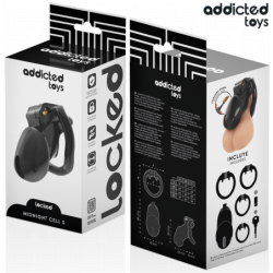 ADDICTED TOYS LOCKED - JAULA PARA PENE MINDNIGHT CELL TAMAÑO S