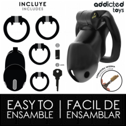 ADDICTED TOYS LOCKED - JAULA PARA PENE MINDNIGHT CELL TALLA M