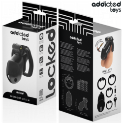 JUGUETES PARA ADICTOS BLOQUEADOS - JAULA PARA PENE MINDNIGHT CELL TALLA M