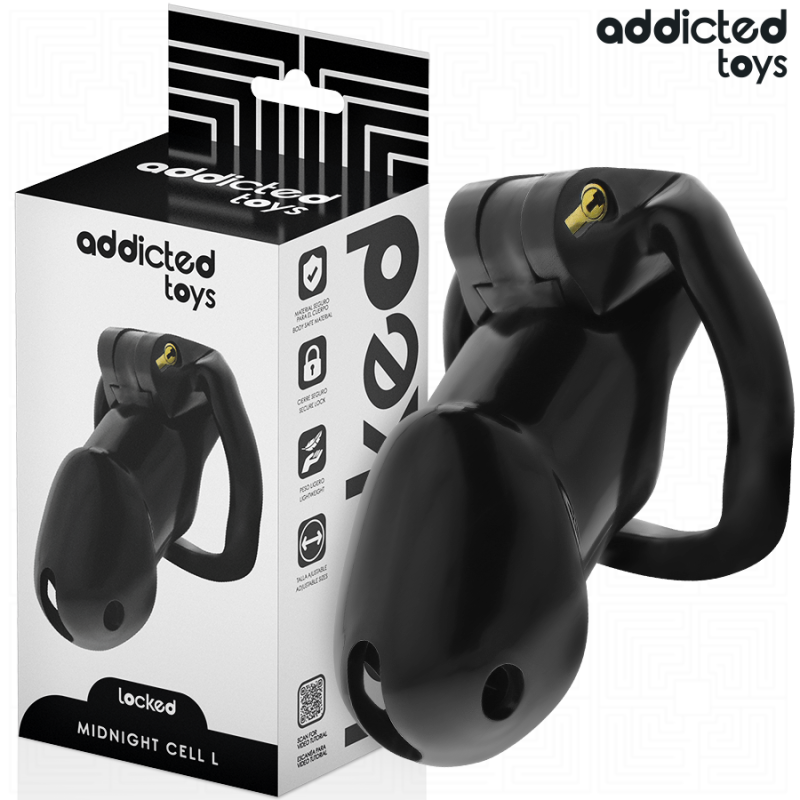 ADDICTED TOYS LOCKED - JAULA PARA PENE MINDNIGHT CELL TAMAÑO L