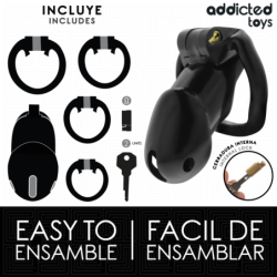 ADDICTED TOYS LOCKED - JAULA PARA PENE MINDNIGHT CELL TAMAÑO L