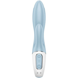 SATISFYER - CONEJO INFLABLE CON BOMBA DE AIRE 1 VIBRADOR AZUL