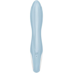 SATISFYER - CONEJO INFLABLE CON BOMBA DE AIRE 1 VIBRADOR AZUL