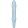 SATISFYER - CONEJO INFLABLE CON BOMBA DE AIRE 1 VIBRADOR AZUL