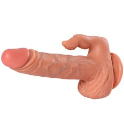 SHEQU - DILDO JULIAN Y ESTIMULADOR DE CLÍTORIS CON VIBRACIÓN Y CONTROL REMOTO 16 CM