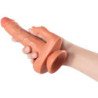 SHEQU - DILDO JULIAN Y ESTIMULADOR DE CLÍTORIS CON VIBRACIÓN Y CONTROL REMOTO 16 CM