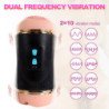 SHEQU - KAY MASTURBADOR DOBLE CON VIBRACIÓN DUAL BOCA Y VAGINA