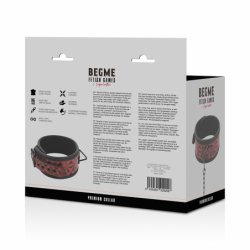 BEGME - EDICIÓN ROJA, COLLAR DE PIEL VEGANA PREMIUM CON FORRO DE NEOPRENO