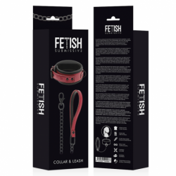 CUARTO OSCURO DE SUMISIÓN FETICHE - COLLAR DE CADENA CON FORRO DE NEOPRENO
