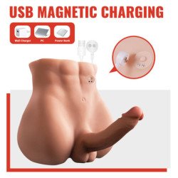 XISE - BERTLETT DILDO ASS MASTURBADOR DILDO Y ANO REALÍSTICO POSICIÓN FRONTAL CON THRUSTING 18 CM