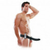 FETISH FANTASY SERIE - STRAP-ON HUECO VIBRATORIO DE 19 CM NEGRO