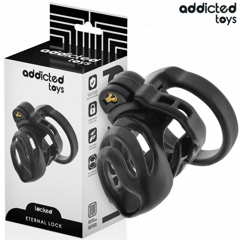 ADDICTED TOYS LOCKED - JAULA PARA PENE CON CIERRE ETERNO DE 9 CM