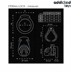 ADDICTED TOYS LOCKED - JAULA PARA PENE CON CIERRE ETERNO DE 9 CM