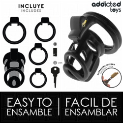 JUGUETES PARA ADICTOS BLOQUEADOS - JAULA DE SILICONA PARA PENE GILDEN CAGE DE 8,5 CM