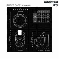 JUGUETES PARA ADICTOS BLOQUEADOS - JAULA DE SILICONA PARA PENE GILDEN CAGE DE 8,5 CM