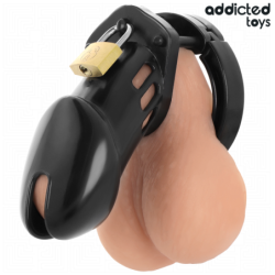 ADDICTED TOYS LOCKED - JAULA DE SUJECIÓN DE PENE DE OBSIDIANA TALLA M