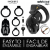 ADDICTED TOYS LOCKED - JAULA PARA PENE CON CRUZ SELLADA DE 8 CM