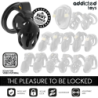 ADDICTED TOYS LOCKED - JAULA PARA PENE CON CRUZ SELLADA DE 8 CM