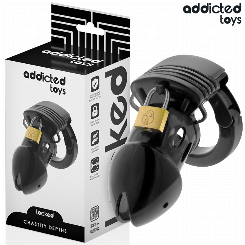 ADDICTED TOYS LOCKED - JAULA DE CASTIDAD PARA PENE DE 7,5 CM