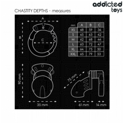 ADDICTED TOYS LOCKED - JAULA DE CASTIDAD PARA PENE DE 7,5 CM