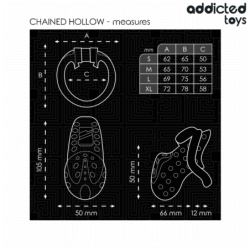 ADDICTED TOYS LOCKED - JAULA DE PENE HUECO CON CADENA DE 10,5 CM