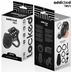 ADDICTED TOYS LOCKED - JAULA DE PENE HUECO CON CADENA DE 10,5 CM