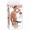 FETISH FANTASY SERIE - STRAP-ON HUECO VIBRATORIO DE 19 CM NEGRO