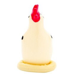 CONDOMERIE - CONDONES DE DISEÑO NOVEDOSO PINTADOS A MANO GALLO CORÓN