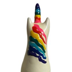 CONDOMERIE - CONDONES DE DISEÑO NOVEDOSO PINTADOS A MANO: UNICORNIO ARCOÍRIS