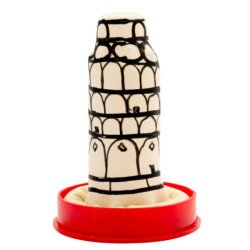 CONDOMERIE - PRESERVATIVOS DE DISEÑO PINTADOS A MANO TORRE DE PISA